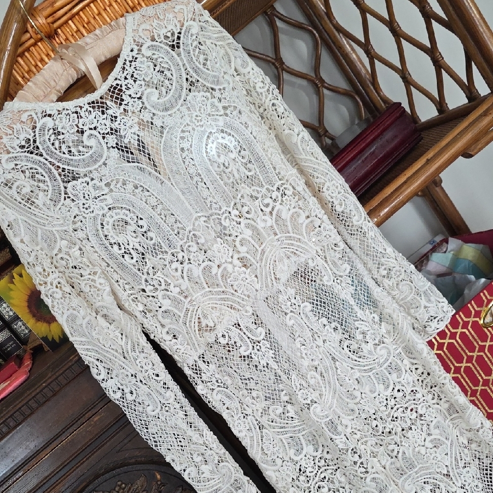 NWT Tags LURELLY Elegant Cream Lace Wedding Dress Brand New Tags Attached